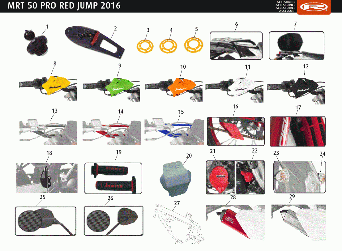 Pieces Detachees Rieju Mrt 50 Pro 16 Rouge Jump Accessoires